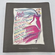 1993 International Fashion Desk Diary Book Sketches Versace Rykiel Valentino picture