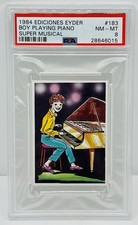 1984 Ediciones Eyder #183 Super Musical Boy Playing Piano PSA 8 NM-MT Pop 1 picture