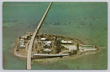 Pigeon Key Florida Keys FL Vintage Postcard Aerial View 1968 Postmark picture