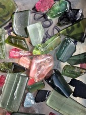 36g California Tourmaline Rough Parcel – Mixed High-Grade Facet & AAA Lot picture