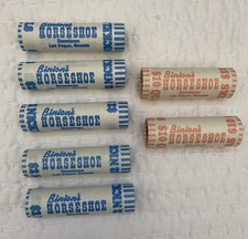 Las Vegas Casino Coin Rolls Vintage Binion’s Horseshoe Club Slot Machine Mills picture