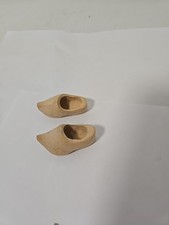 Vintage Miniature Dutch Wooden Clogs Shoes Pair Made in Holland 2