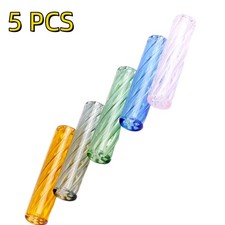5pcs Glass Filter Tips 7 Holes Smoking Holder Tip 7*30mm Clear Mouthpiece picture