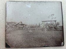 Cabinet Card Photo Of Steam Traction Engine & Threshing Outfit, C.1890s picture