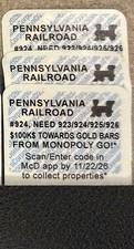 McDonald’s Monopoly stickers - New - Pennsylvania Railroad picture