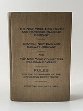 Vintage 1925 New York New Haven and Hartford Railroad Operating Rule Book Illust picture