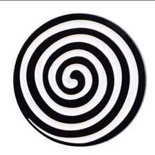 Spiral Enamel Pin - Black And White Aesthetic - Punk Goth Alt Vortex Spinning picture