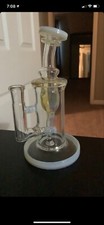 14 Mm Fumed Glass Inclycler Water Pipe For Tobacco Use Only Made By Fluid Glass picture