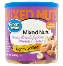 Great Value Roasted & Lightly Salted Mixed Nuts, 14.75 oz  picture