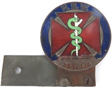 RARE c1930s New South Wales Doctors Large Car Badge #5782 picture