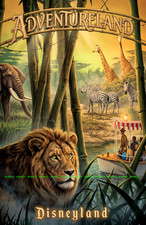 Disneyland Adventureland Jungle Cruise 11 x 17 Poster Lion Elephant Giraffe picture