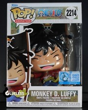Funko Pop One Piece Luffy with Flag #2214 Exclusive And Pop Protector  picture