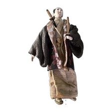 Vintage Japanese Samurai Musha Doll 12” Kimono Warrior Ningyo Figure Japan Art picture