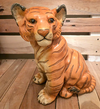Original Vintage Mid-20th Century Marwal Cast Resin Tiger Cub Sculpture picture