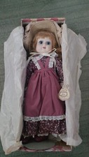 Nostalgic Doll Serina 1982 Porcelain Head by Enesco 1982   NEW IN THE BOX MINT picture
