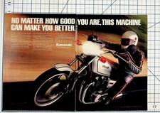 1982 Kawasaki KZ1000 Motorcycle Magazine Ad Eddie Lawson Vintage Ephemera picture