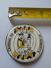 Vintage Pin Pinback Button Carnival St Robert's School Fred Flintstone Jetson 88 picture