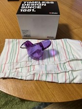 Iittala Oiva Toikka Sieppo Purple Amethyst Clear Glass Bird Finland Boxed picture