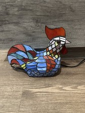 Tiffany Style Stained Glass Rooster Chicken Table Lamp Light 12
