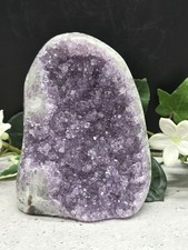 Uruguay Amethyst Geode Crystal Cluster Cut Base Natural 1LB 15.7OZ picture