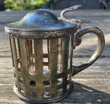Antique Hotel Prisament NYC. Mustard  Server w/lid. Nickel Silver. L Barth & Son picture