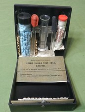 Eli Lilly Urine Sugar Test case Vtg Medical Equipment USA unused mint Diabetic picture