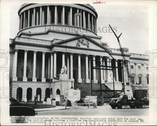 1948 Press Photo Preparation for Inauguration Ceremony picture
