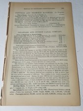 1884 train document Delaware & Hudson Canal Company annual report good info picture