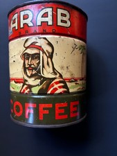 Graphic 1lb Vintage Arab Coffee Tin Can picture