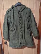 Vintage USA Army M-1951 Hooded Fishtail Parka Shell & Liner Korean War Medium picture