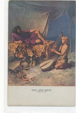 Religious postcard - Saul and David Samuel XVI 15 - 23 picture
