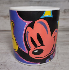 Vintage Disney Applause Mickey and Minnie Pop Art Colorful Coffee Mug Korea picture