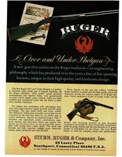 1978 Sturm Ruger Over under Shotgun Vintage Ad  picture