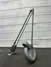 Vtg Mcm Adjustable Lamp With Clamp & Magnifier M-1408 R Dazor Floating Fixture picture