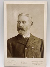 PARK PLACE NY 1890s Gilded Age Gentleman Cabinet Card by PARKINSON picture
