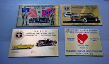 4 National chrysler Auto Meet Car Show Dash Plaque PA 81 85 88 92 picture