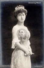 Norway Dronning Maud Queen Maud w Crown c1940's RPPC Photo Postcard COPY picture