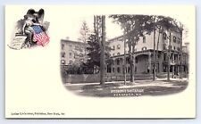 Postcard Dr. Strong's Sanitarium Saratoga NY Greetings Picturesque America 1890s picture