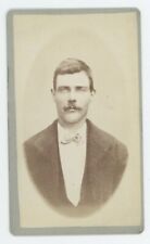 Antique CDV Circa 1870s Handsome Man With Mustache in Suit Price Napa City, CA picture