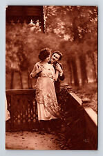 Alfred Noyer AUROGRAPHIE Romantic Portrait of Man & Woman Postcard picture