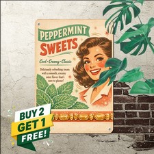 Retro Sweet Confectionery Tin Sign Vintage British Candy Metal Wall Plaque picture