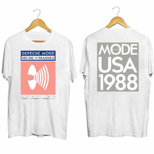 Depeche Mode Music for the Masses Tour Cotton White All Size Shirt 2 Sides CC495 picture