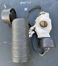Post WWII West German Army Bundeswehr Gas Mask With Accessories And Canister picture