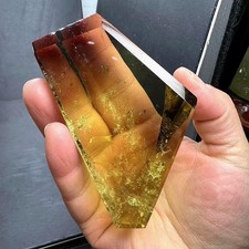 322g Natural Citrine Quartz Carved Freeform Energy Crystal Reiki Heal Decor picture