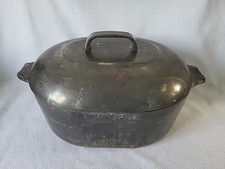 Vintage MAGNALITE Sidney 0 Wagner Ware 8 Qt Oval Roaster W/ Lid  picture