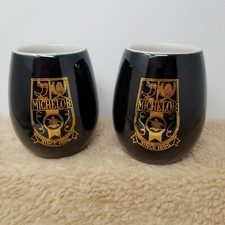 VTG Michelob Since 1896 Black Gold Beer Stein Mug 22oz Lot of 2 Ceramarte Brazil picture