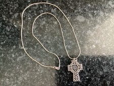 Early Unmarked James Avery 1   1/2” Silver Cross picture