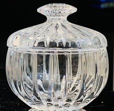 Vintage Mikasa Park Lane Crystal Condiment Jar with Lid Discontinued picture