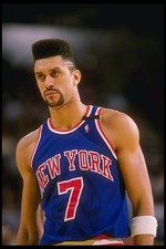 Kenny Walker of the New York Knicks looks on 1989 Old Photo picture