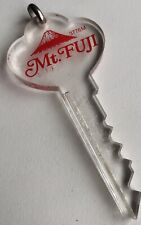 Vintage Souvenir Happy Key Keychain Mt. Fuji Clear Beautiful Time Japan picture